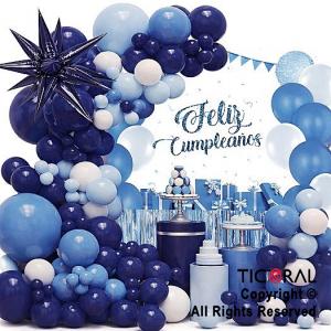 SET DE GLOBOS ARCO XL FELIZ CUMPLEA�OS AZUL XSR 72 UNIDADES